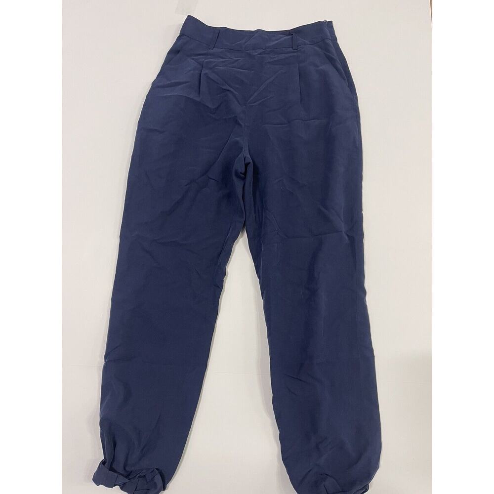 Leith Pants Soft Jogger Blue Size Medium Side Zipper